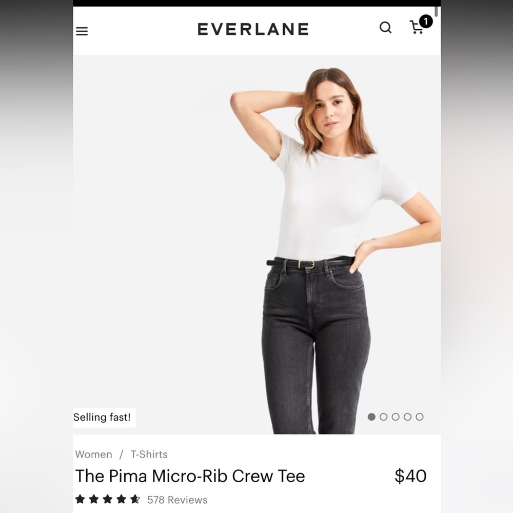 Citron Yellow Everlane Pima Tee